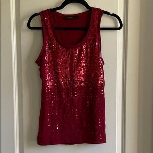 The Limited Red Sequin Tank Top